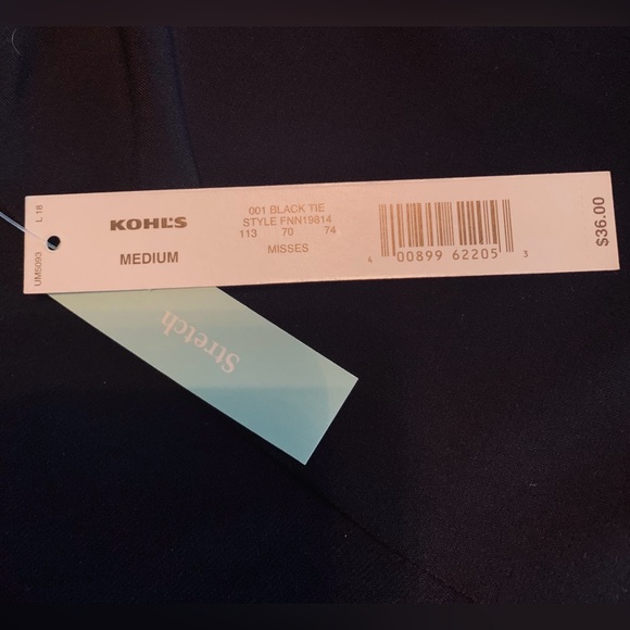 Apt. 9 Stretch Black Skirt• Godet Seams• Twist Accent on Waistband• Sz M• NWT - Picture 8 of 11